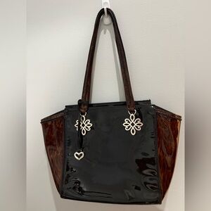 Brighton Ferguson Cheetah Patent Leather Bag